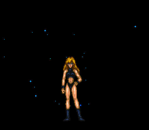 Screenshot of Super Metroid, showcasing the game's best ending